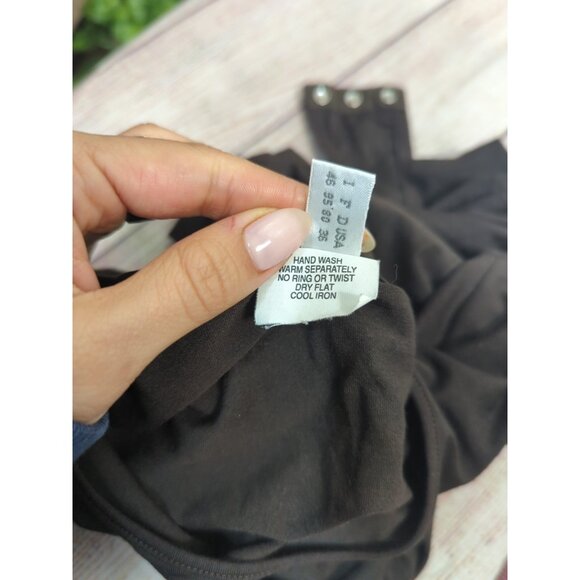 LISANZA Women's Bodysuit Vintage Long Sleeve Brown USA SIZE 36 - Picture 3 of 7